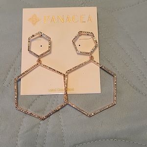 Rose Gold and Crystal Statement Earrings